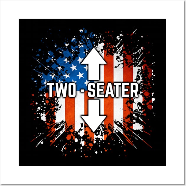 Two Seater American Flag Wall Art by paola.illustrations